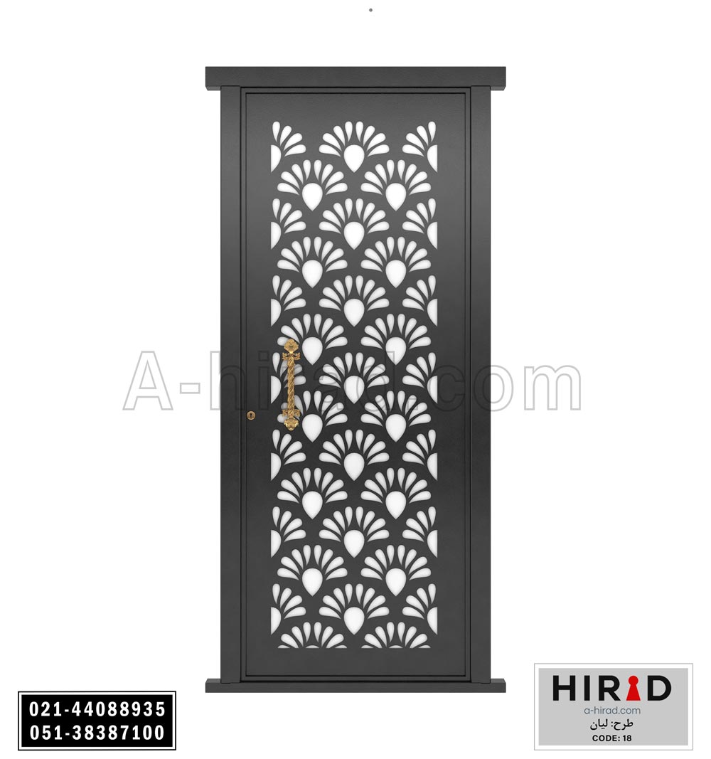 درب فلزی لیزری تک لنگه  کد 1018